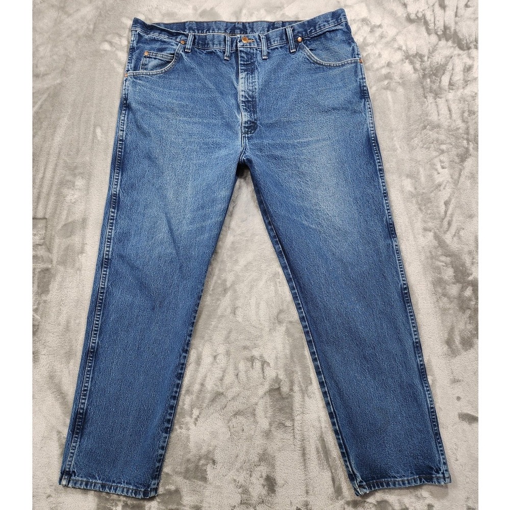 Wrangler Jeans Mens 44x32 Blue Cowboy Cut‎ High Rise Regular Straight Denim